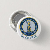 Brookie - NYC Ronde Button 3,2 Cm (Voorkant /achterkant)