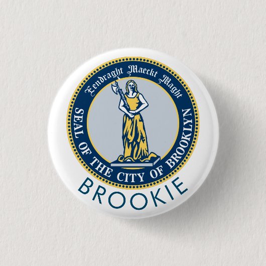 Brookie - NYC Ronde Button 3,2 Cm (Voorkant)