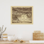 Brookland, DC Panoramic Map - 1895 Poster (Keuken)