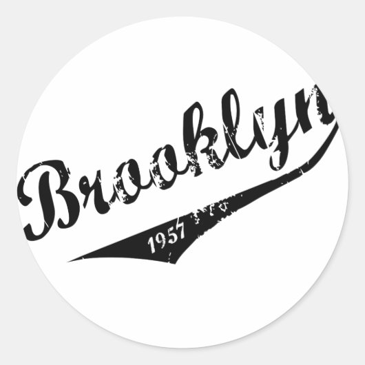 Brooklyn 1957 ronde sticker (Voorkant)