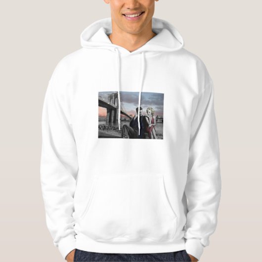 Brooklyn B&W Hoodie (Voorkant)