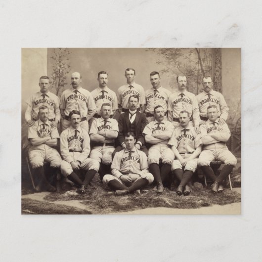Brooklyn Baseball Team, 1889 Briefkaart (Voorkant)