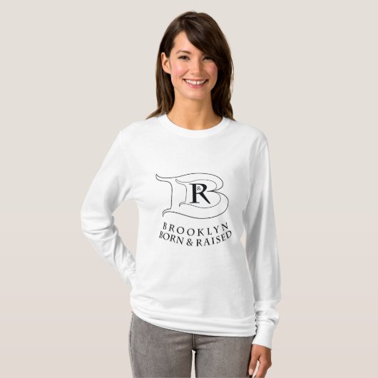 BROOKLYN BORN EN RAISED™ LONG SLEEVE T SHIRT (Voorkant volledig)