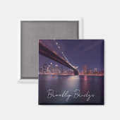 Brooklyn Bridge à la nuit, Manhattan Lights Magnet (Recto/Verso)