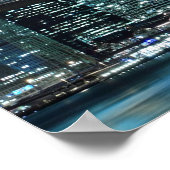 Brooklyn Bridge at Night Poster (30.00" x 20.00") (Coin)