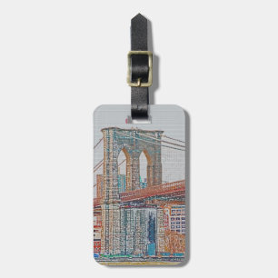 Brooklyn Bridge. Bagagelabel