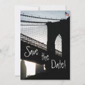 Brooklyn Bridge bespaart de datumkaarten Save The Date (Voorkant)