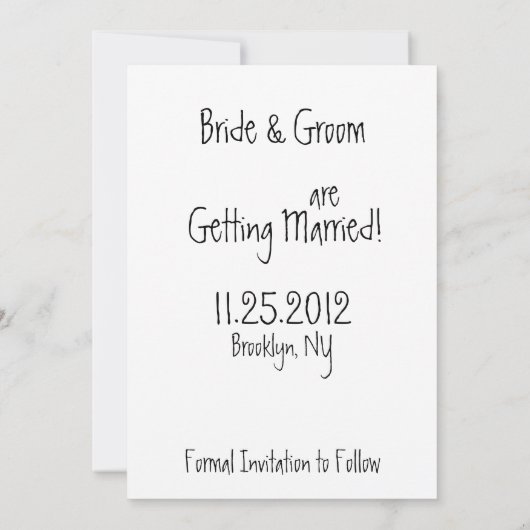 Brooklyn Bridge bespaart de datumkaarten Save The Date (Achterkant)