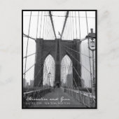 Brooklyn Bridge Bewaar de datum Aankondigingskaart (Voorkant)