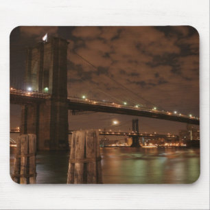 Brooklyn Bridge bij nacht Muismat