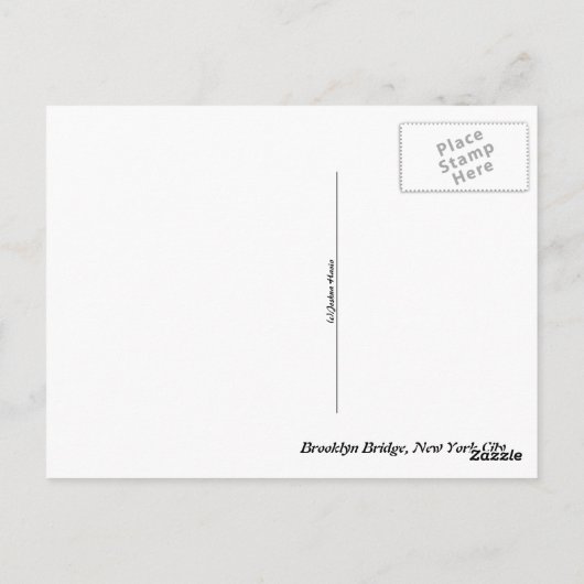 Brooklyn Bridge bij nacht, New York City Briefkaart (Achterkant)