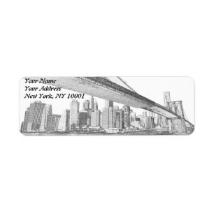 Brooklyn Bridge bij nacht, New York City Etiket