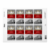 Brooklyn Bridge Blk What Houndstooth Vin Étiquette (Feuille entière)