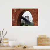Brooklyn Bridge Brick Arch Poster (Keuken)