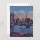  Brooklyn Bridge Briefkaart (Voorkant / Achterkant)