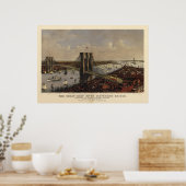 Brooklyn Bridge by en 1885) Poster (Keuken)