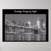 Brooklyn Bridge by Night Poster (Voorkant)
