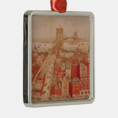 Brooklyn Bridge, c.1883 Metalen Ornament (Rechts)