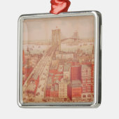 Brooklyn Bridge, c.1883 Metalen Ornament (Links)