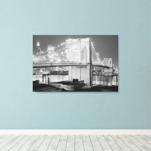 Brooklyn-bridge Canvas Afdruk (Insitu (Houten vloer))