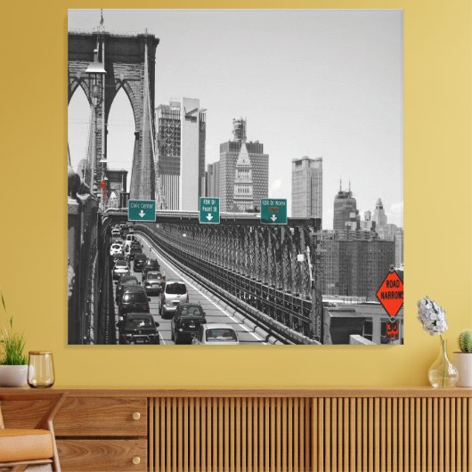 Brooklyn bridge canvas afdruk (Insitu (Woonkamer))