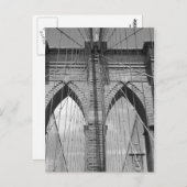 Brooklyn Bridge - Carte postale B&W (Devant / Derrière)