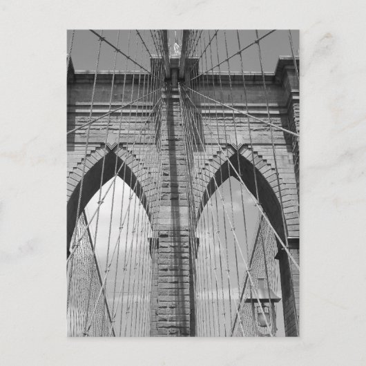 Brooklyn Bridge - Carte postale B&W (Devant)