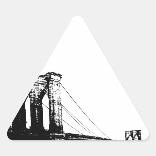 Brooklyn Bridge Driehoek Sticker (Voorkant)