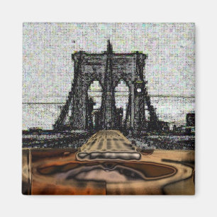 Brooklyn Bridge en Guitar Magneet
