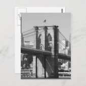 Brooklyn Bridge en Manhattan Skyline Briefkaart (Voorkant / Achterkant)
