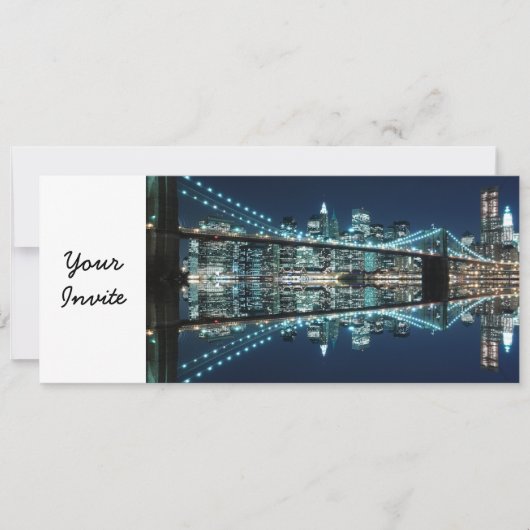 Brooklyn Bridge en Manhattan Skyline Kaart (Voorkant)