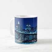 Brooklyn Bridge en Manhattan Skyline Koffiemok (Voorkant links)