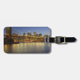 Brooklyn Bridge en New York City gebouwen Bagagelabel