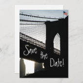 Brooklyn Bridge Enregistrer les cartes de dates (Devant / Derrière)