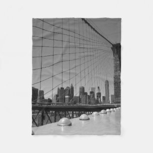 Brooklyn bridge fleece deken