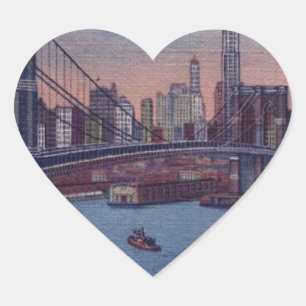 Brooklyn Bridge Hart Sticker