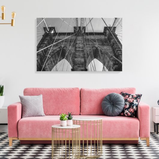Brooklyn Bridge in New York City Canvas Afdruk (Insitu (Woonkamer))