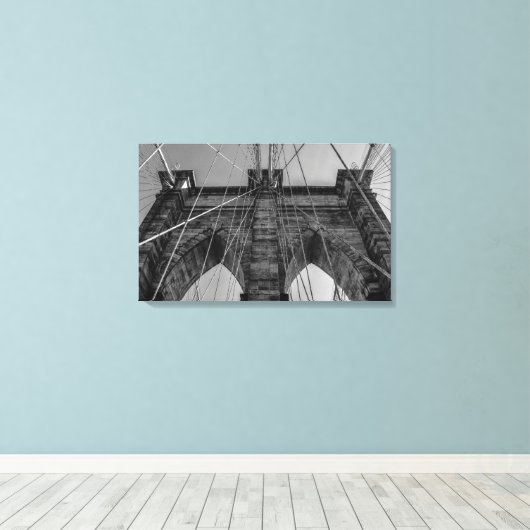 Brooklyn Bridge in New York City Canvas Afdruk (Insitu (Houten vloer))