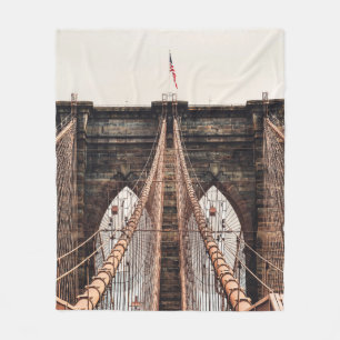 Brooklyn Bridge in New Yorkabstract, amerika, amer Fleece Deken