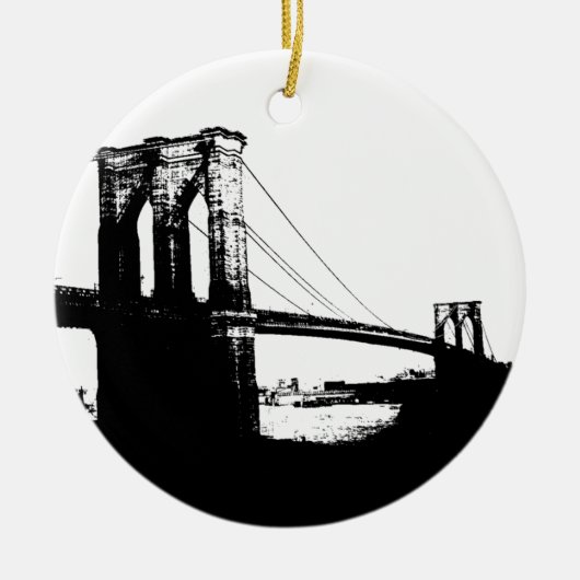 Brooklyn Bridge Keramisch Ornament (Voorkant)