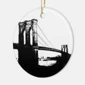 Brooklyn Bridge Keramisch Ornament (Links)
