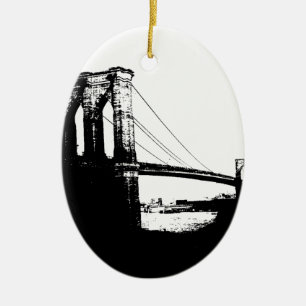  Brooklyn Bridge Keramisch Ornament