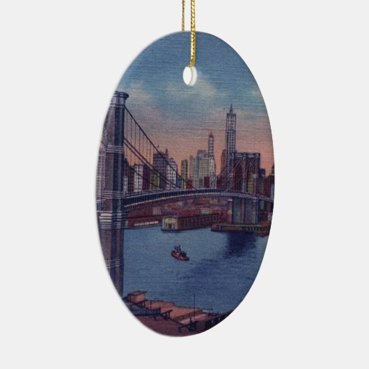  Brooklyn Bridge Keramisch Ornament (Rechts)