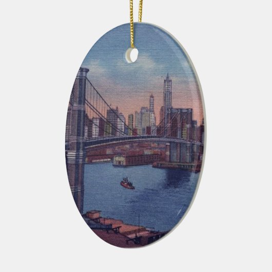  Brooklyn Bridge Keramisch Ornament (Links)