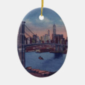  Brooklyn Bridge Keramisch Ornament (Voorkant)