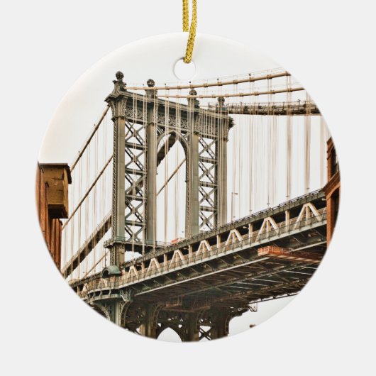 Brooklyn Bridge Keramisch Ornament (Voorkant)
