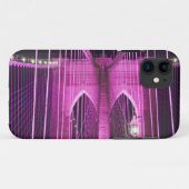Brooklyn Bridge Lit Paars Case-Mate iPhone Case (Achterkant (horizontaal))