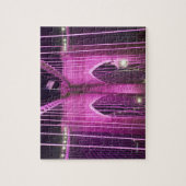 Brooklyn Bridge Lit Paars Legpuzzel (Verticaal)