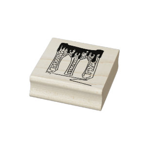 Brooklyn Bridge Melted Chocolate Valentijnsdag Rubberstempel