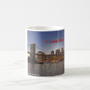 Brooklyn Bridge met New York City Skyline Koffiemok